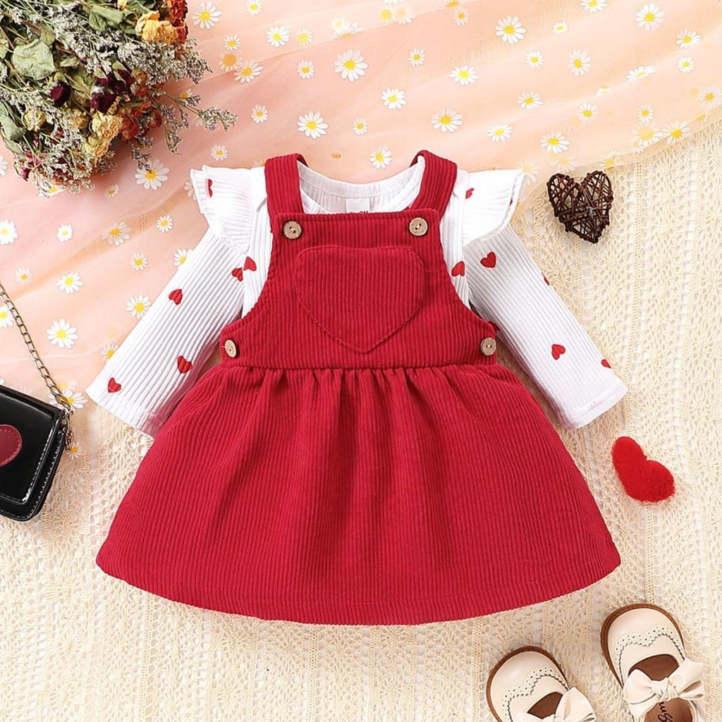 Baby Kleidung Mädchen Neugeborene Kleidung Rüschen Baby Strampler Hosenträgerrock Bekleidungssets Für Baby-Mädchen Babys Geschenk Babykleidung Mädchen 0-18 Monate