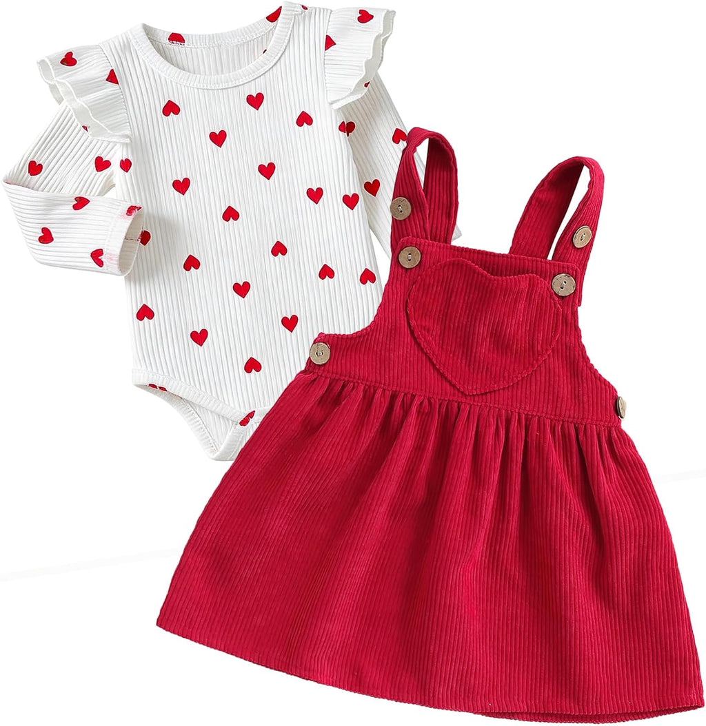 Baby Kleidung Mädchen Neugeborene Kleidung Rüschen Baby Strampler Hosenträgerrock Bekleidungssets Für Baby-Mädchen Babys Geschenk Babykleidung Mädchen 0-18 Monate