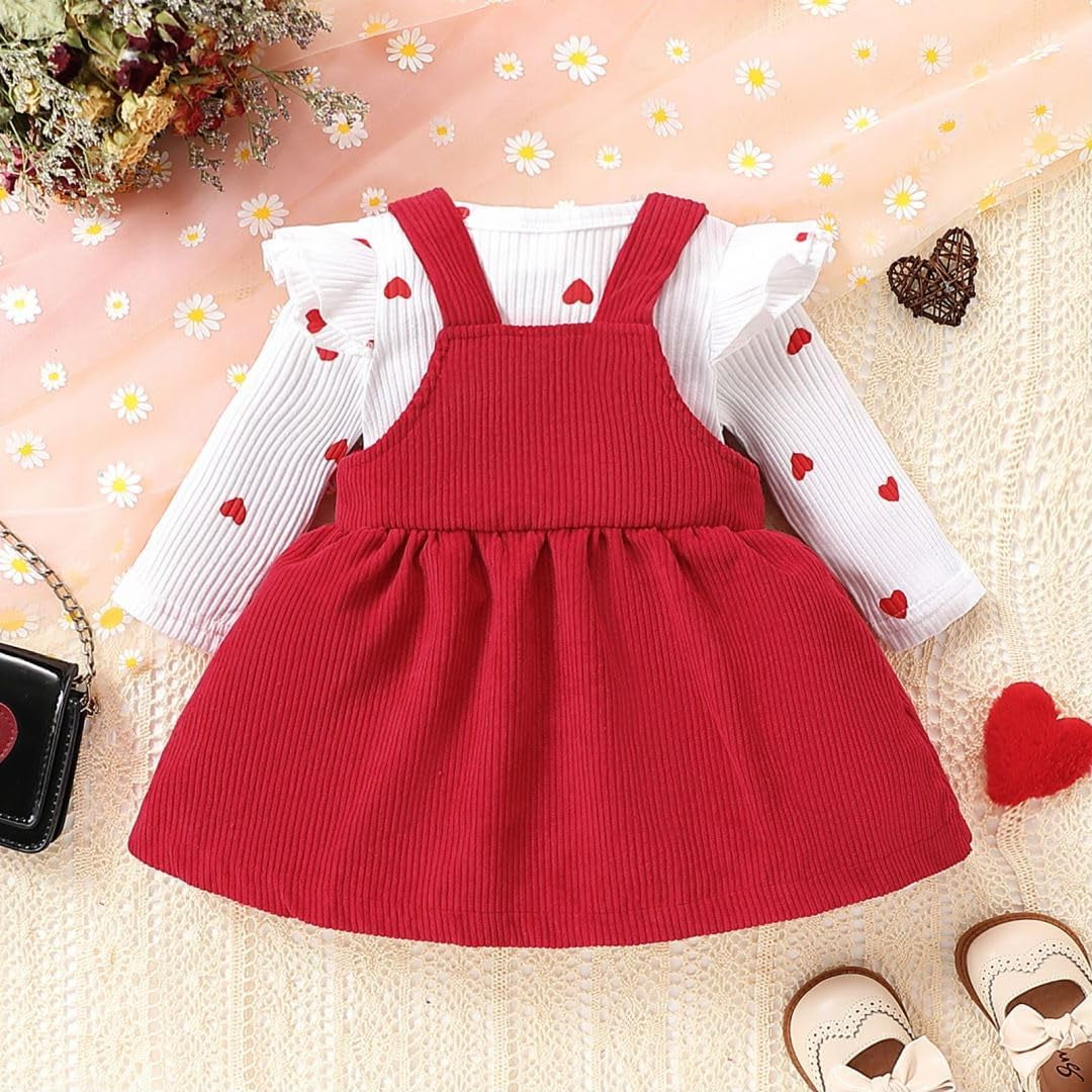 Baby Kleidung Mädchen Neugeborene Kleidung Rüschen Baby Strampler Hosenträgerrock Bekleidungssets Für Baby-Mädchen Babys Geschenk Babykleidung Mädchen 0-18 Monate