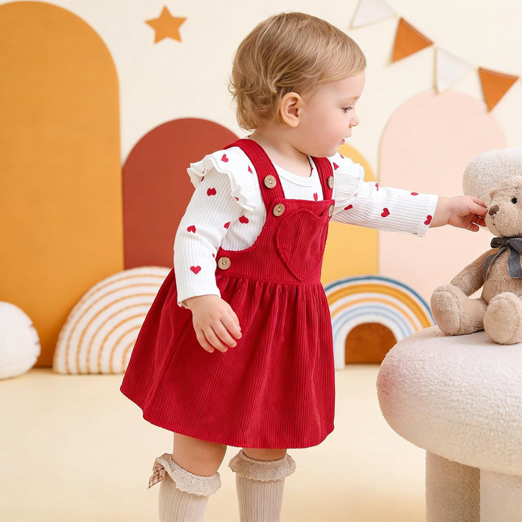 Baby Kleidung Mädchen Neugeborene Kleidung Rüschen Baby Strampler Hosenträgerrock Bekleidungssets Für Baby-Mädchen Babys Geschenk Babykleidung Mädchen 0-18 Monate