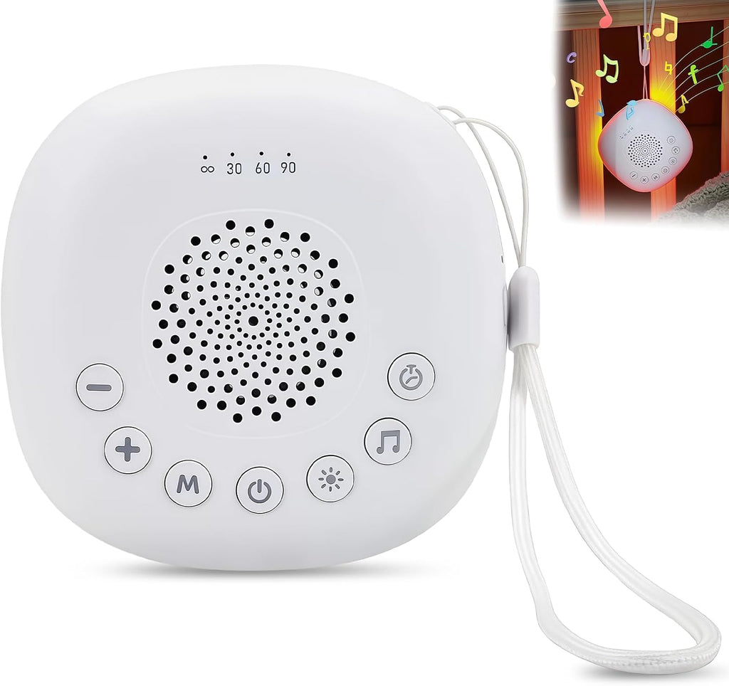White Noise Machine Baby: Tragbare Baby Soundmaschine Mit Nachtlicht, Einschlafhilfe Babys Mit 20 Musik, White Noise Machine Baby Mit Timerfunktion, Nachtlicht Und Weißes Rauschen Baby