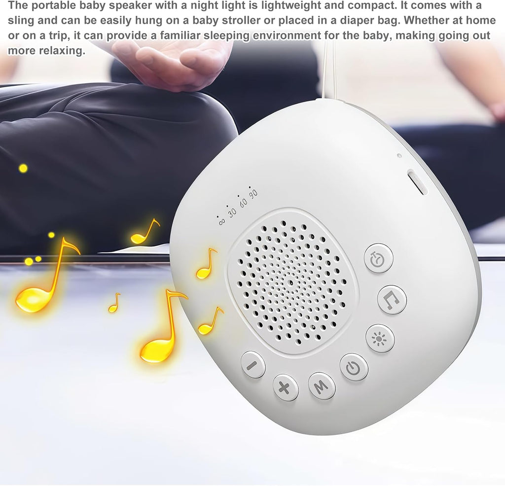 White Noise Machine Baby: Tragbare Baby Soundmaschine Mit Nachtlicht, Einschlafhilfe Babys Mit 20 Musik, White Noise Machine Baby Mit Timerfunktion, Nachtlicht Und Weißes Rauschen Baby
