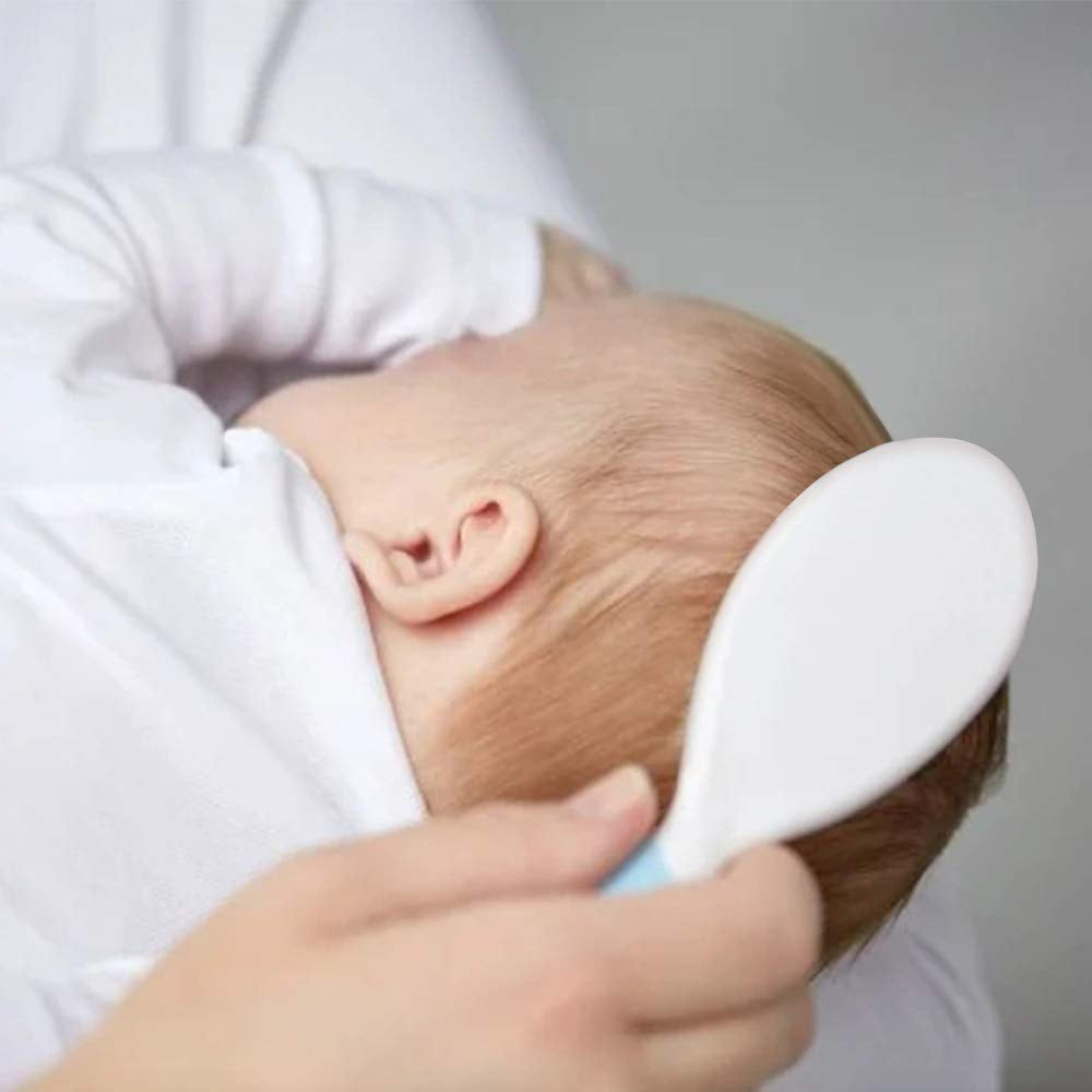Baby-Haarbürste, Wiegenhut-Bürste, Baby-Haarkamm, Baby-Haarbürste Und Kamm-Set Für Neugeborene & Kleinkinder, Baby-Bürste Mit Weichen Borsten, Ideal Für Wiegenhut, Perfektes Baby-Liste-Geschenk (Grün)
