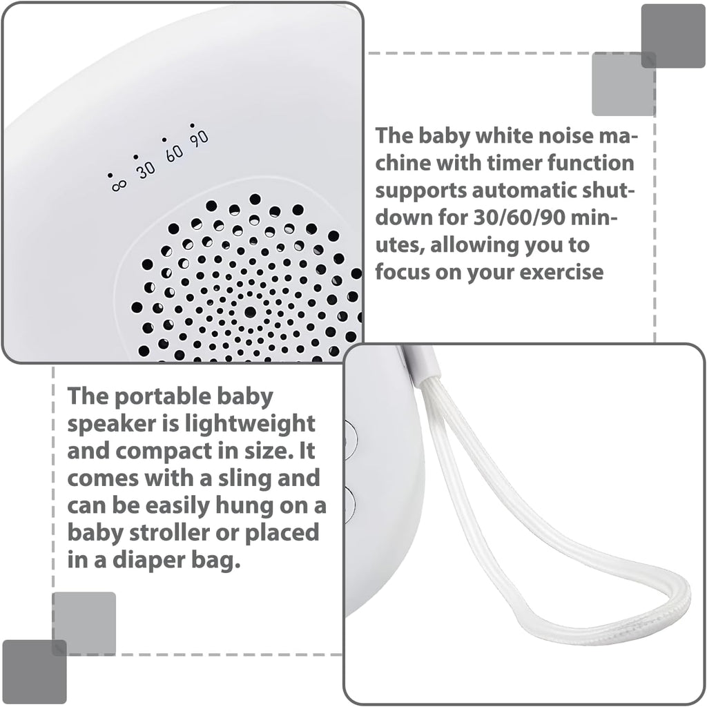 White Noise Machine Baby: Tragbare Baby Soundmaschine Mit Nachtlicht, Einschlafhilfe Babys Mit 20 Musik, White Noise Machine Baby Mit Timerfunktion, Nachtlicht Und Weißes Rauschen Baby
